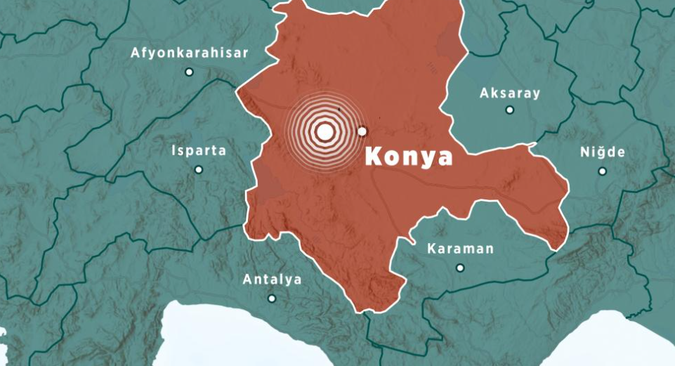 Konya’da 5.1 büyüklüğünde deprem