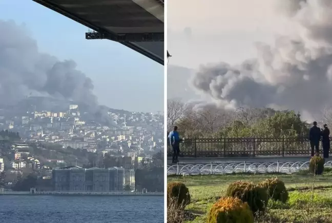 İstanbul Çamlıca’da yangın! Dumanlar kilometrelerce uzaktan görülüyor